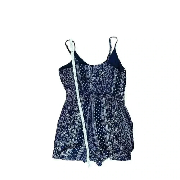 Skies Are Blue Women Blue Boho Embroidered Floral Romper M - Picture 3 of 10